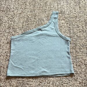 American Eagle Sage Green One Shoulder Tank